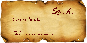 Szele Ágota névjegykártya
